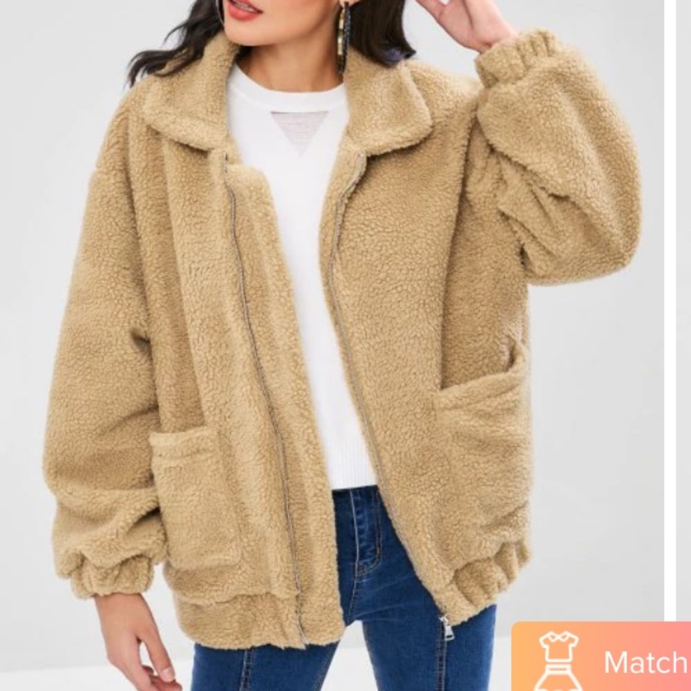 Brand New Tan Sherpa Jacket w/o Tags